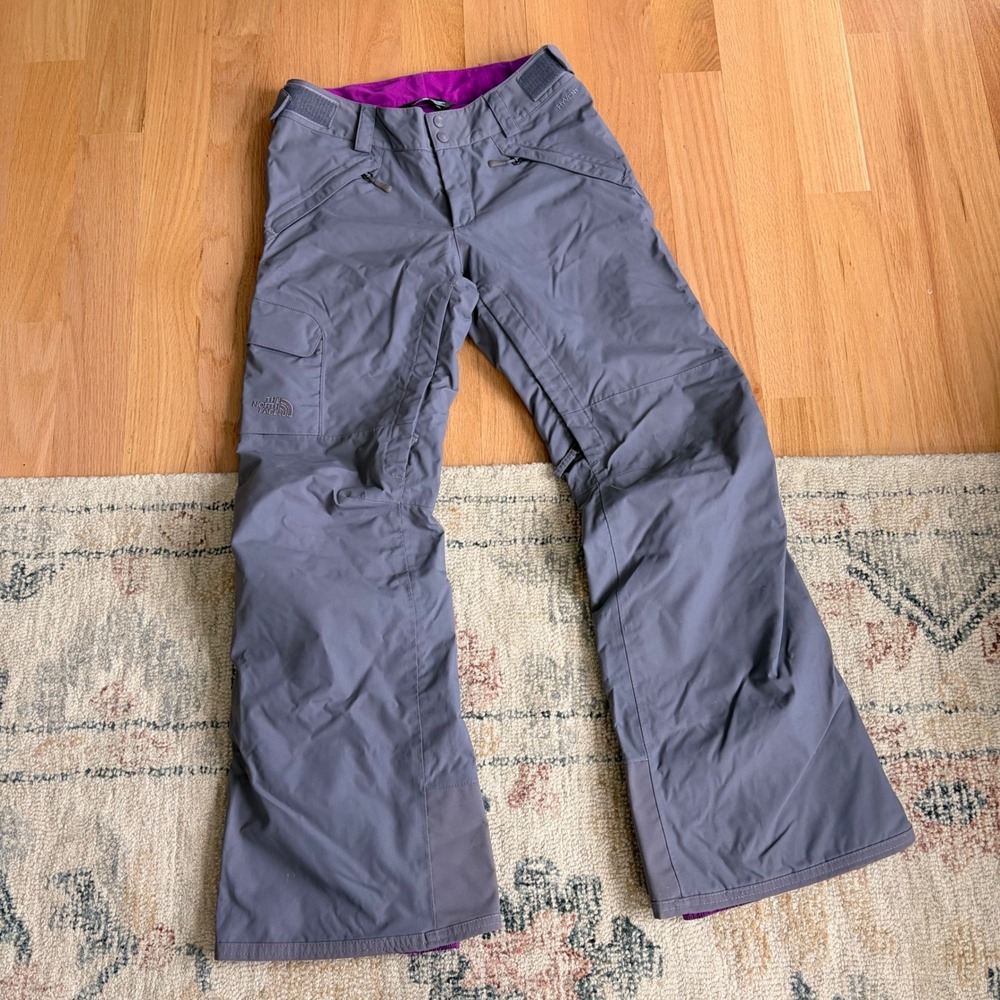 The North Face Womens Freedom Waterproof Snow Ski Pants Lavender Fog Sz S Winter